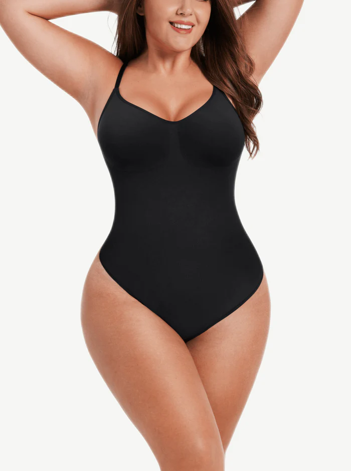 Seamless Covered Bust Jumpsuit Thong Bodysuit - AnnieMae21