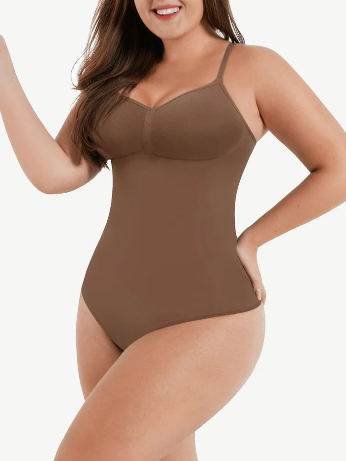 Seamless Covered Bust Jumpsuit Thong Bodysuit - AnnieMae21