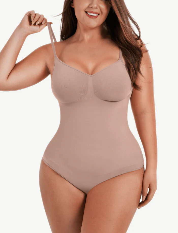 Seamless Covered Bust Jumpsuit Thong Bodysuit - AnnieMae21