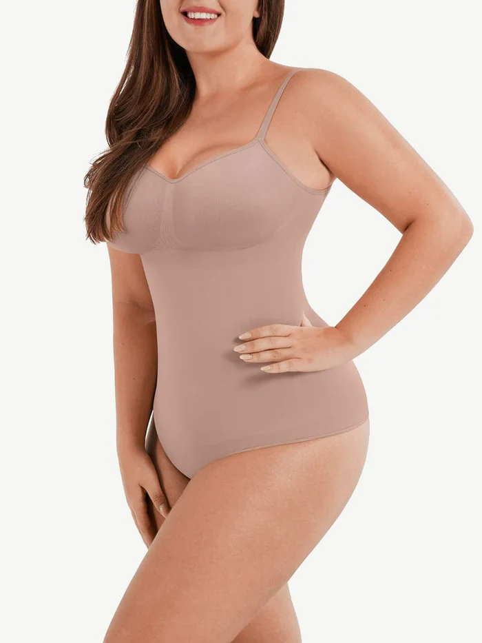 Seamless Covered Bust Jumpsuit Thong Bodysuit - AnnieMae21