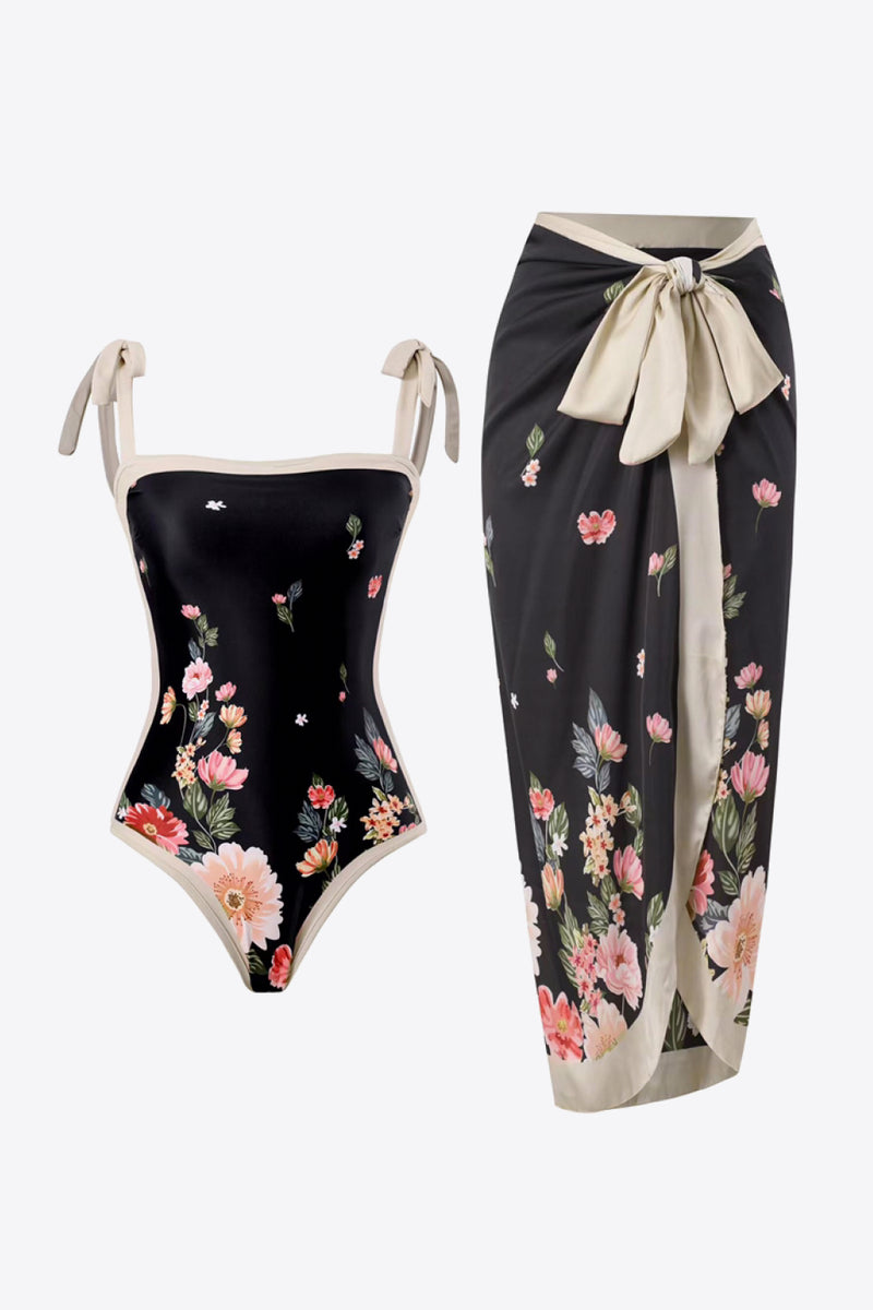 Floral Tie-Shoulder Two-Piece Swim Set - AnnieMae21