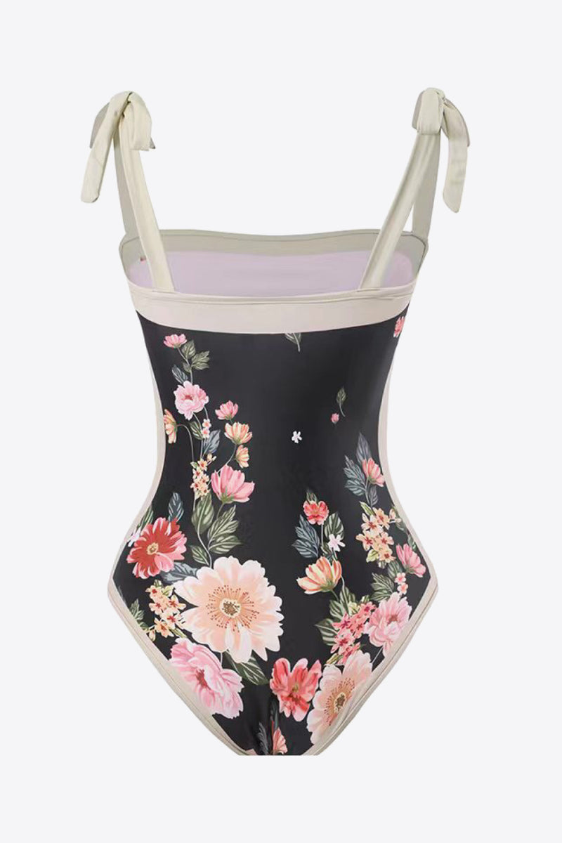 Floral Tie-Shoulder Two-Piece Swim Set - AnnieMae21