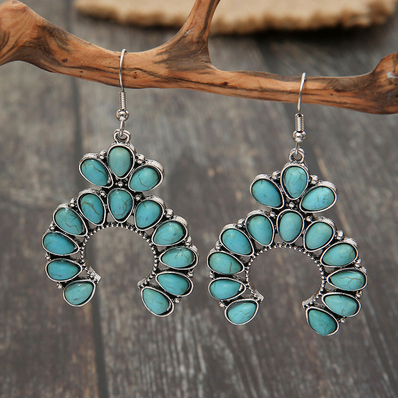 Artificial Turquoise Drop Earrings - AnnieMae21