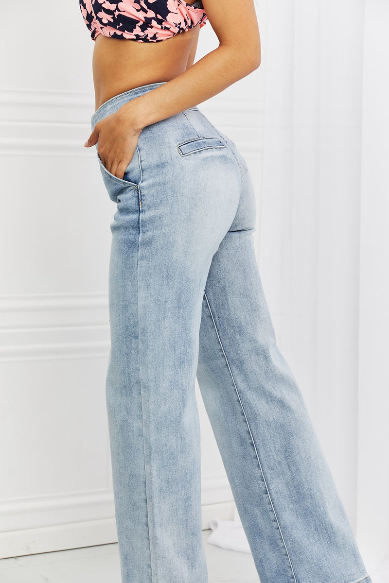 RISEN Full Size Luisa Wide Flare Jeans - AnnieMae21