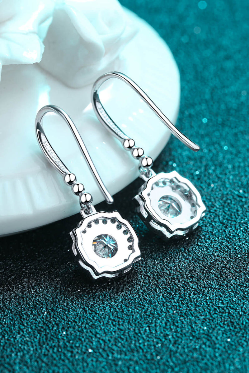 925 Sterling Silver Moissanite Hook Earrings - AnnieMae21