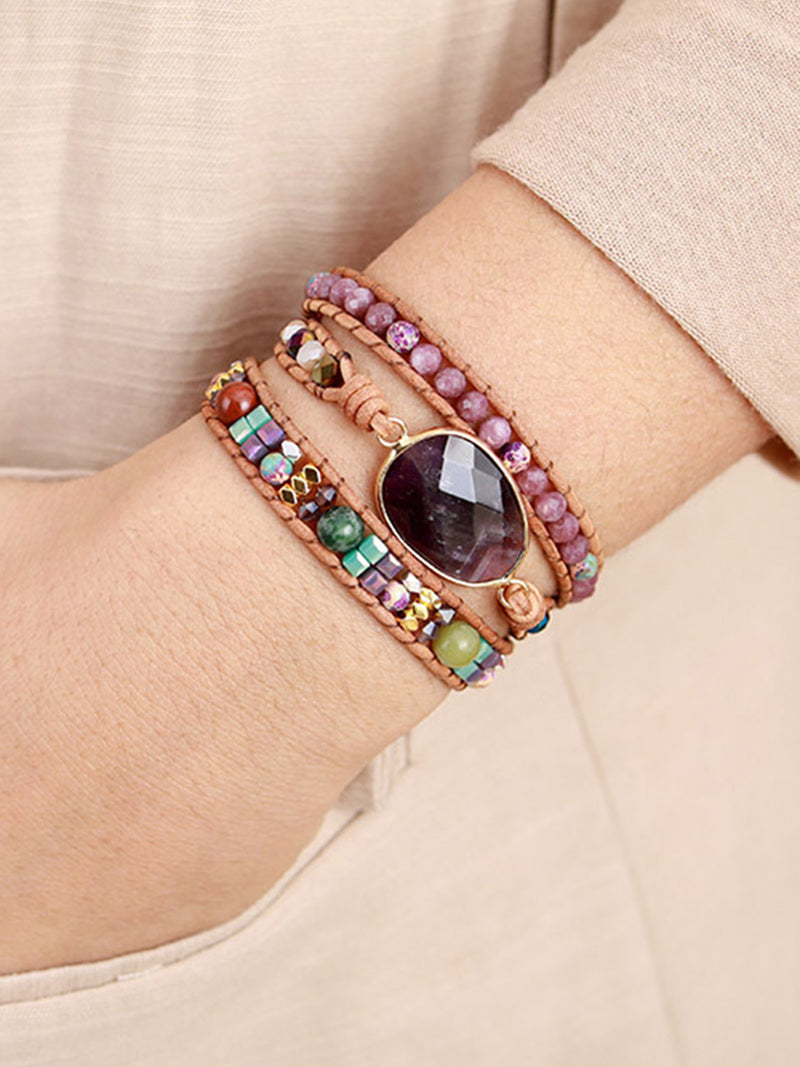 Triple-Layer Amethyst Bracelet - AnnieMae21