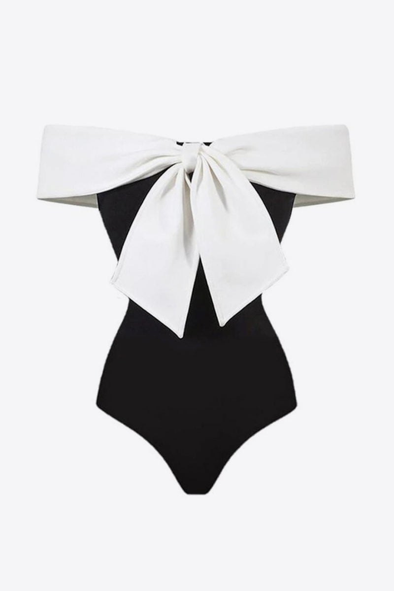 Contrast Bow Detail Two-Piece Swim Set - AnnieMae21