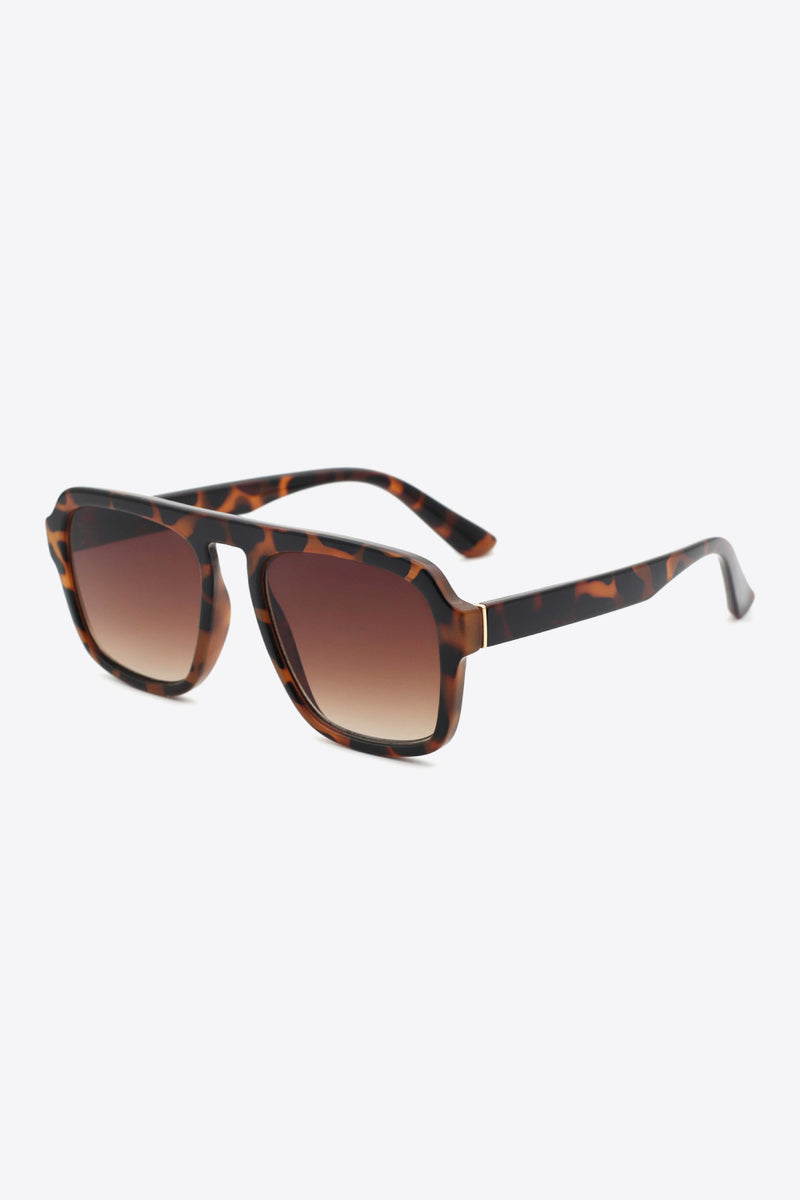 Tortoiseshell Square Polycarbonate Frame Sunglasses - AnnieMae21