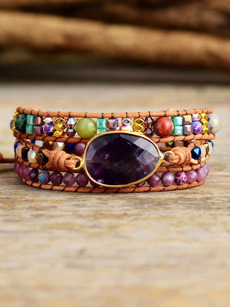 Triple-Layer Amethyst Bracelet - AnnieMae21