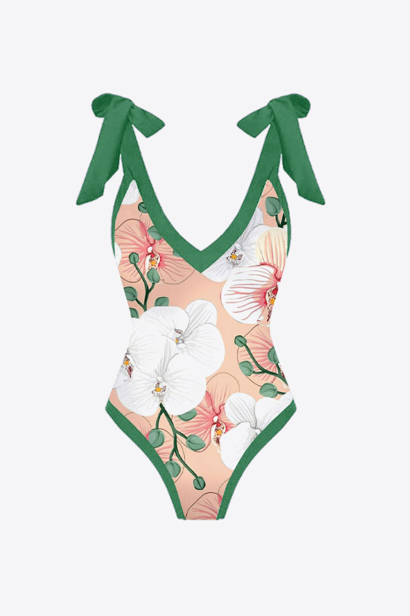 Floral V-Neck Two-Piece Swim Set - AnnieMae21