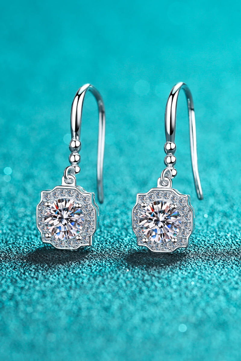 925 Sterling Silver Moissanite Hook Earrings - AnnieMae21