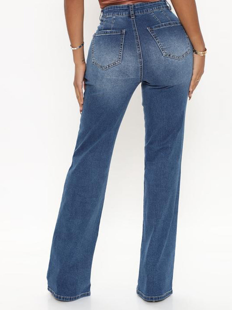 Raw Hem High Waist Jeans - AnnieMae21