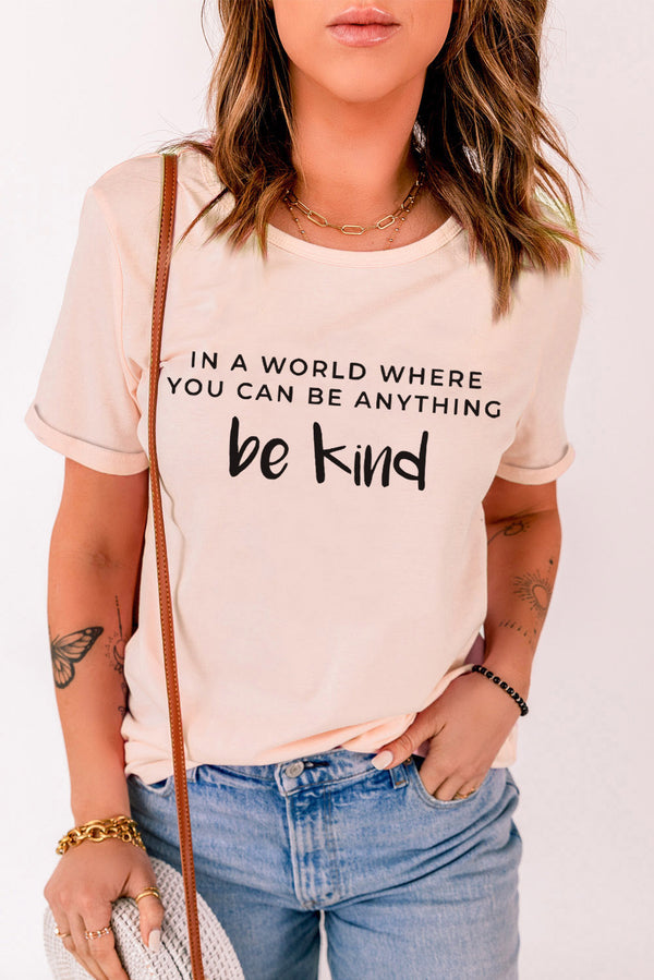 Slogan Graphic Cuffed Tee - AnnieMae21