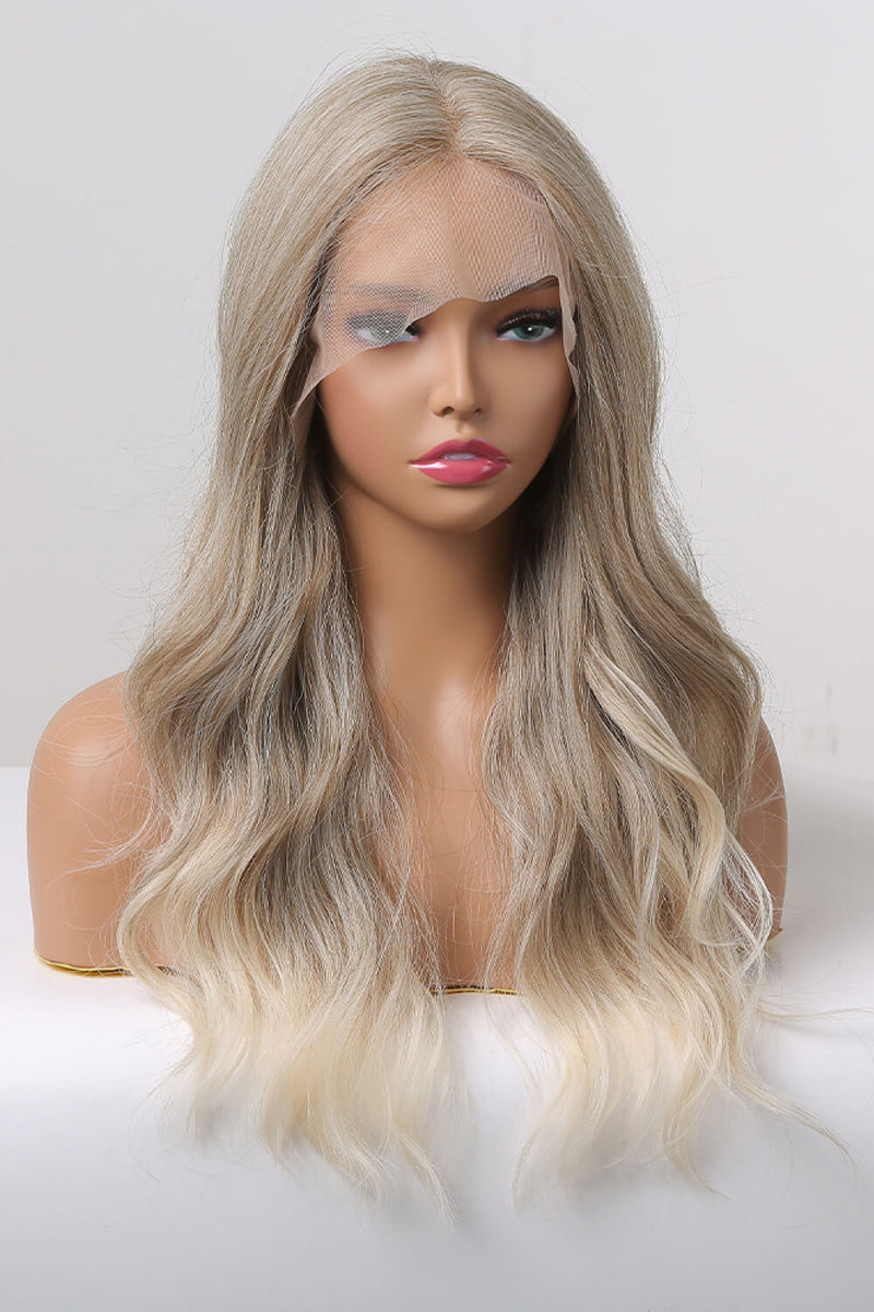 13*2" Lace Front Wigs Synthetic Long Wave 24" 150% Density in Medium Blonde Highlights - AnnieMae21