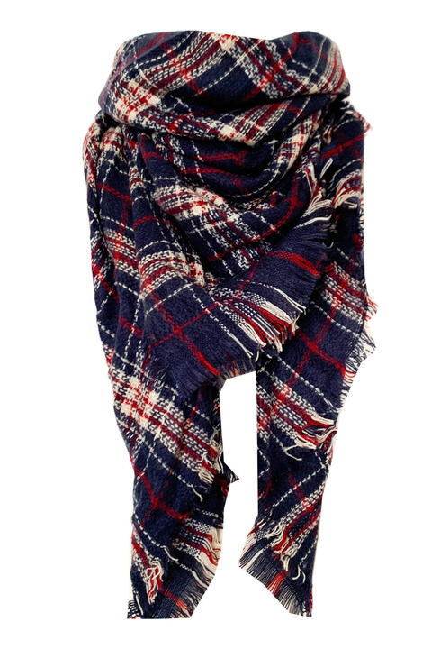 Faux Cashmere Plaid Scarf