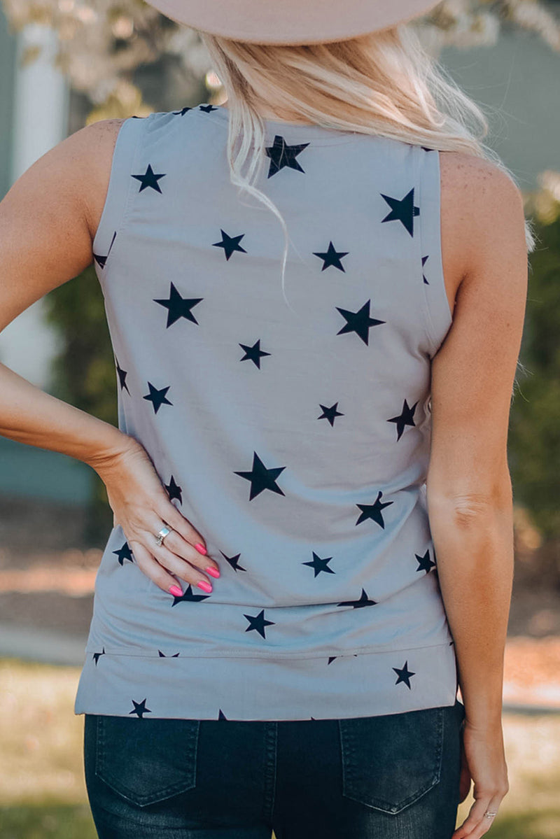 Star Print USA Slit Tank - AnnieMae21