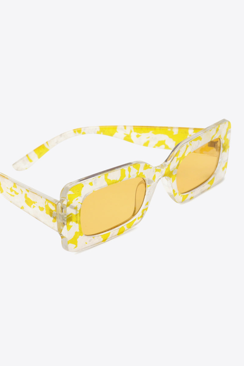 Tortoiseshell Rectangle Polycarbonate Sunglasses - AnnieMae21