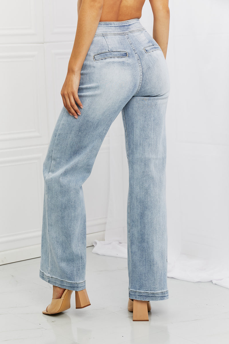 RISEN Full Size Luisa Wide Flare Jeans - AnnieMae21