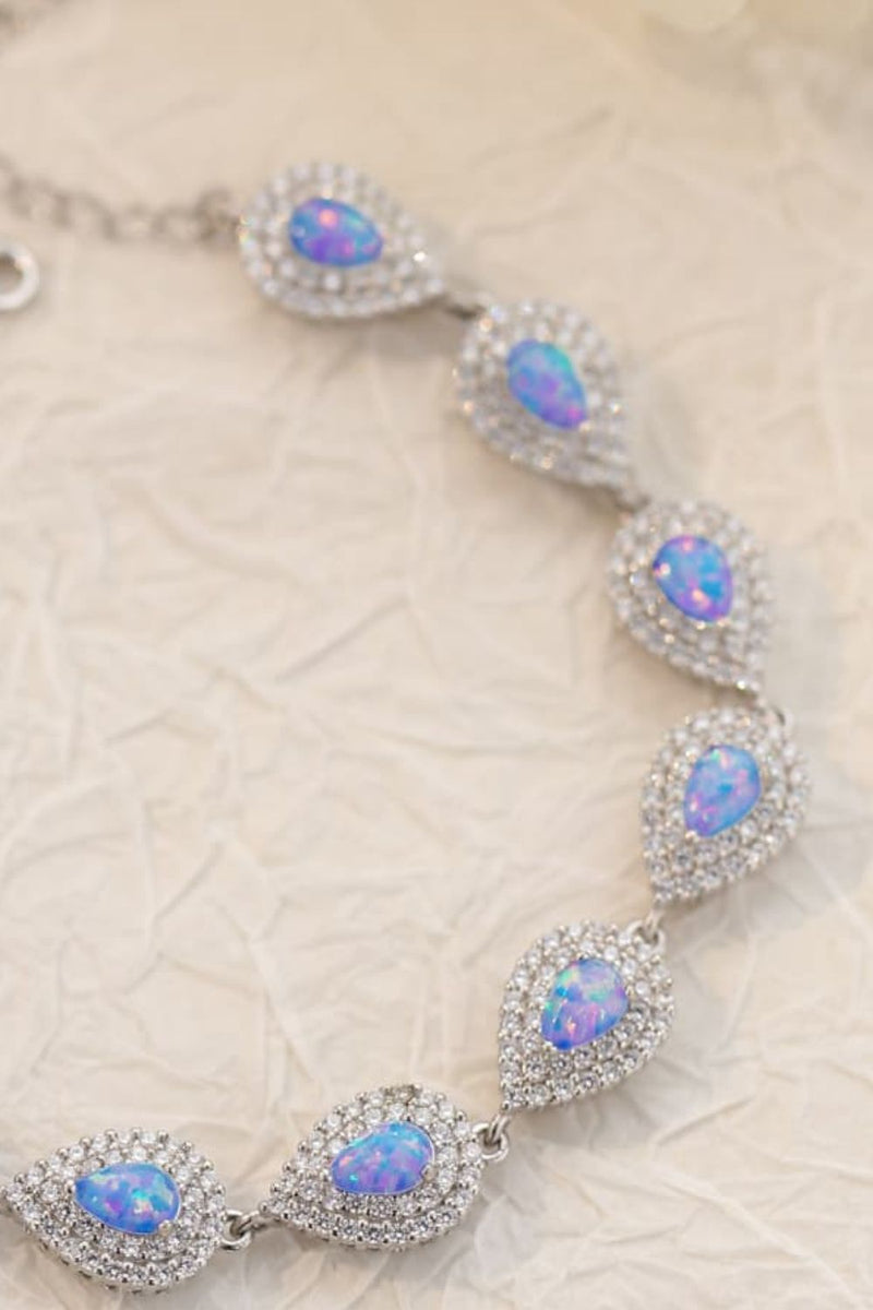 925 Sterling Silver Opal Bracelet - AnnieMae21