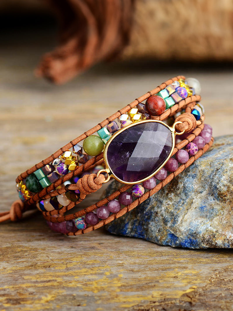 Triple-Layer Amethyst Bracelet - AnnieMae21