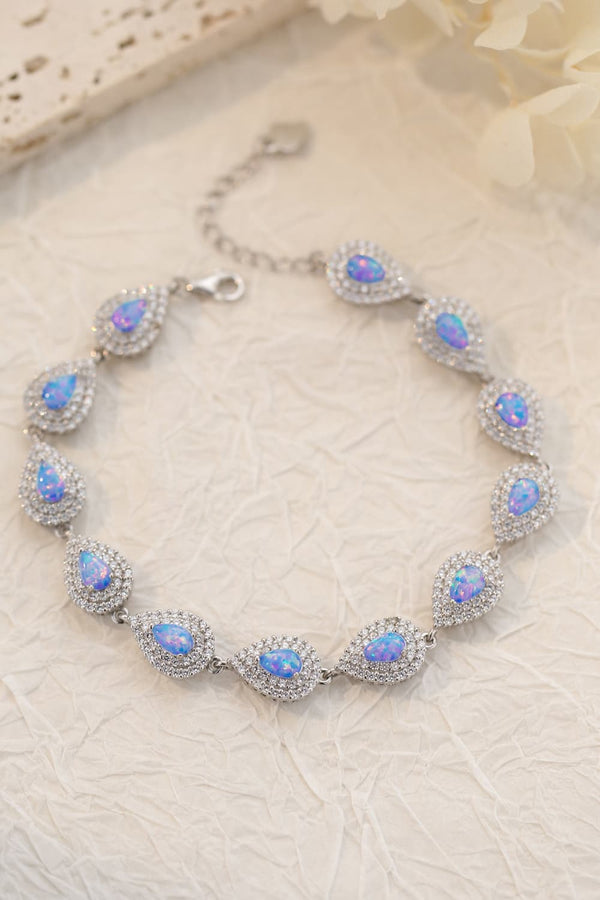925 Sterling Silver Opal Bracelet - AnnieMae21