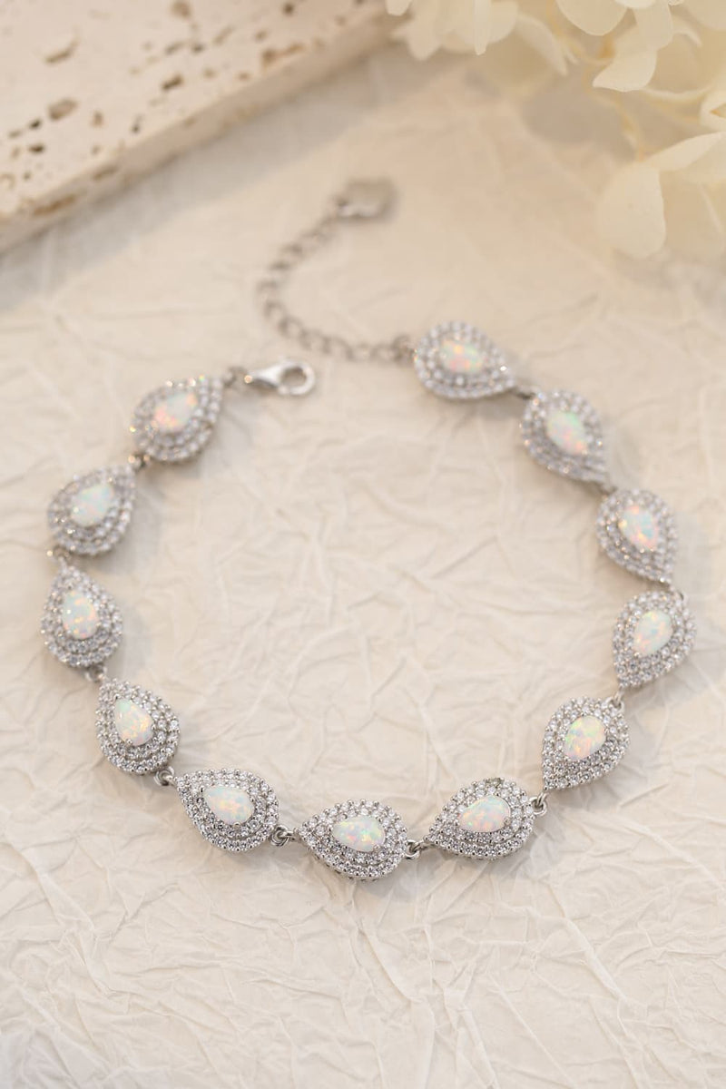 925 Sterling Silver Opal Bracelet - AnnieMae21