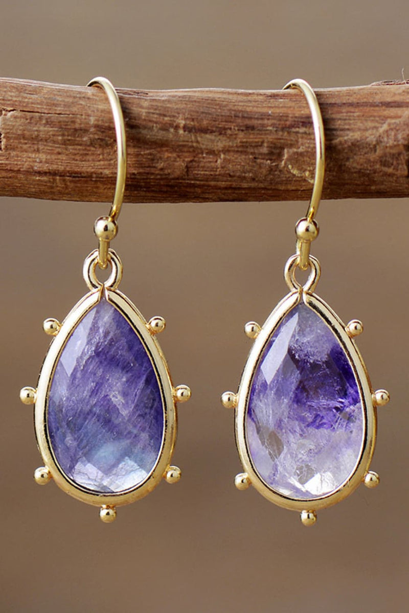 Natural Stone Teardrop Earrings - AnnieMae21