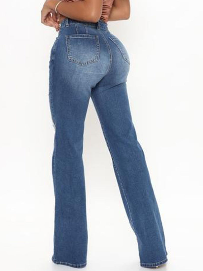 Raw Hem High Waist Jeans - AnnieMae21