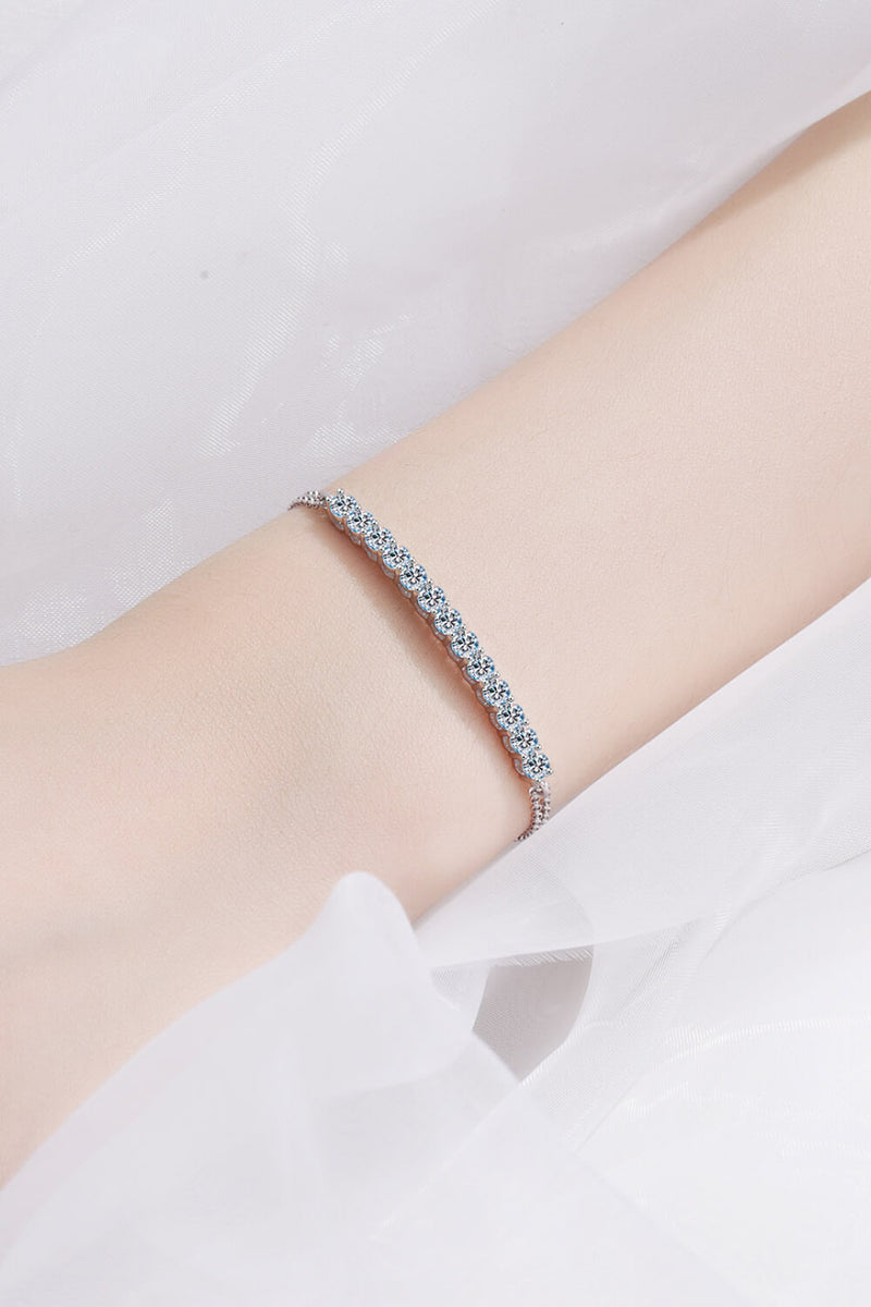 Moissanite Sterling Silver Bracelet - AnnieMae21