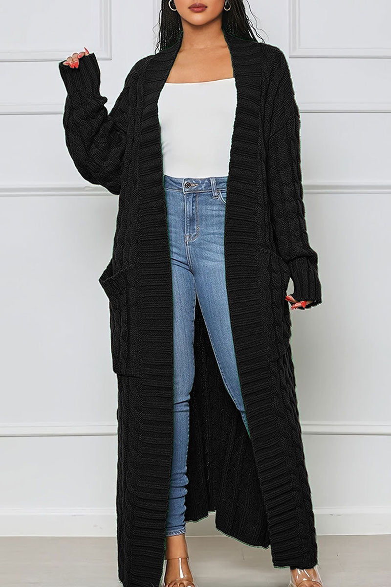 Casual Solid Patchwork Outerwear - AnnieMae21