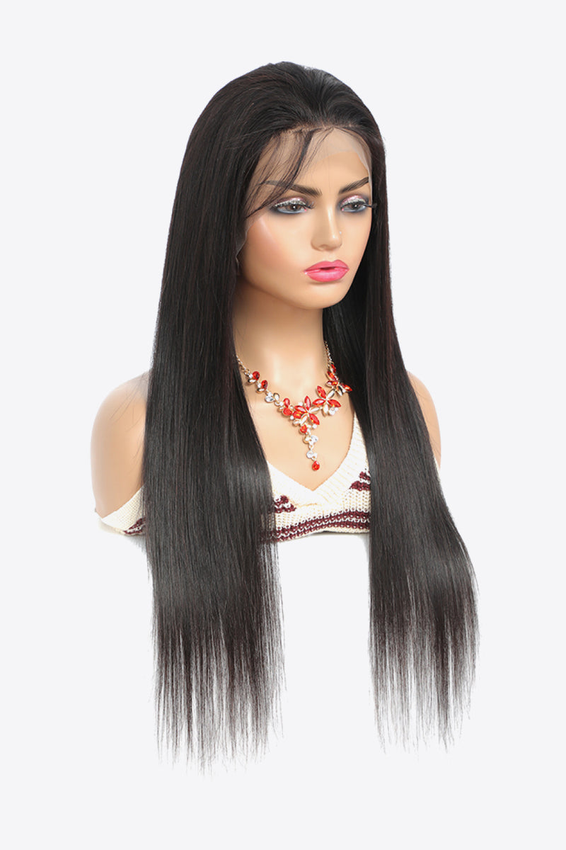 18" 13*4" Natural Human Wigs in Black 150% Density - AnnieMae21