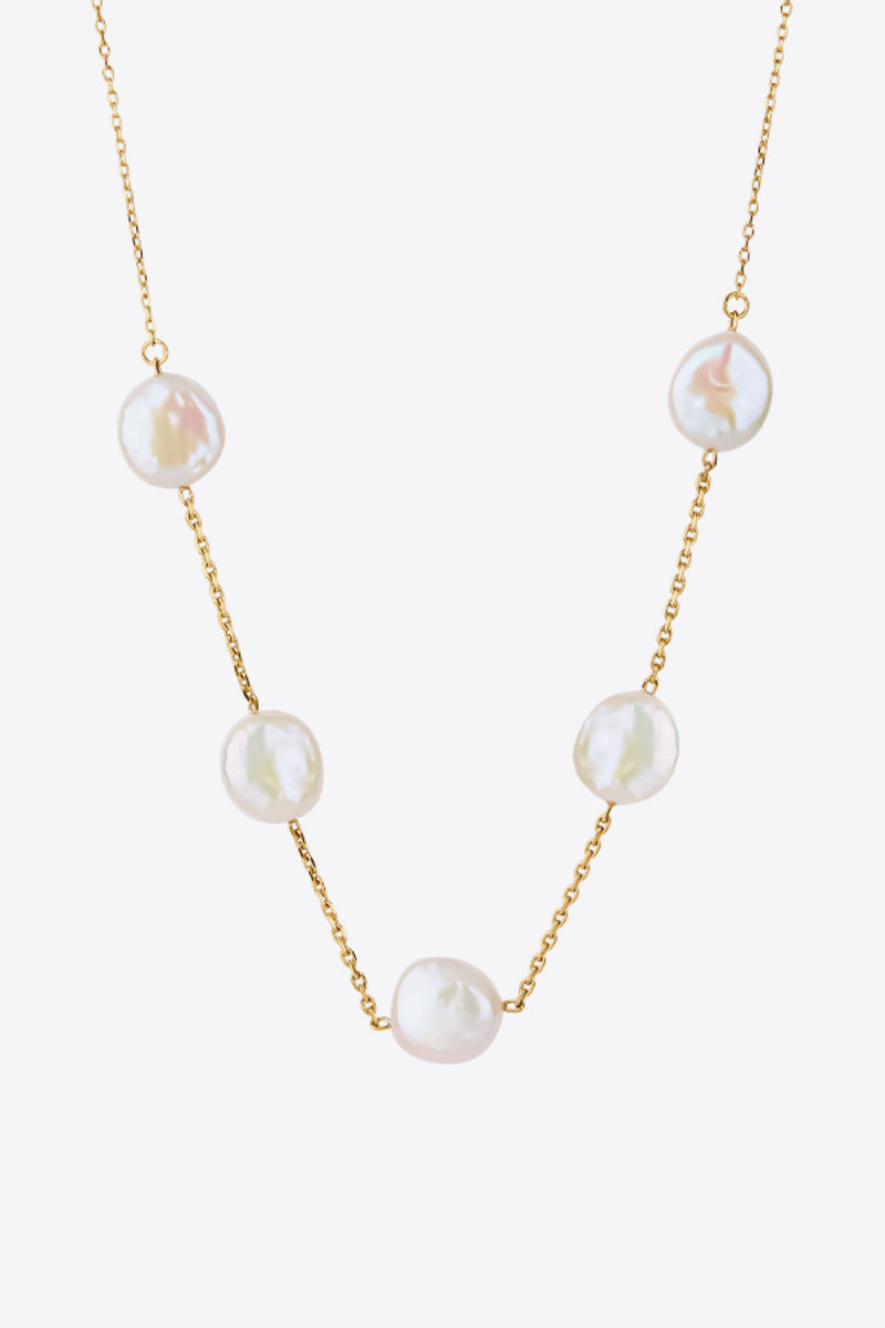 Freshwater Pearl Stainless Steel Necklace - AnnieMae21