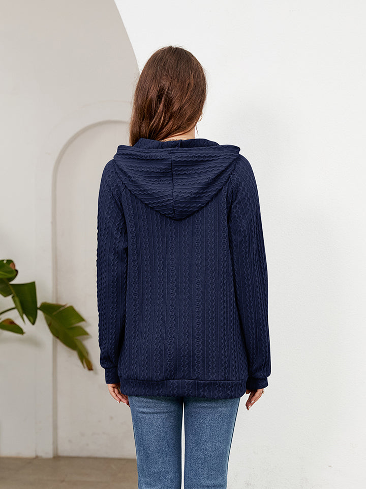 Raglan Sleeve Front Pocket Hoodie - AnnieMae21