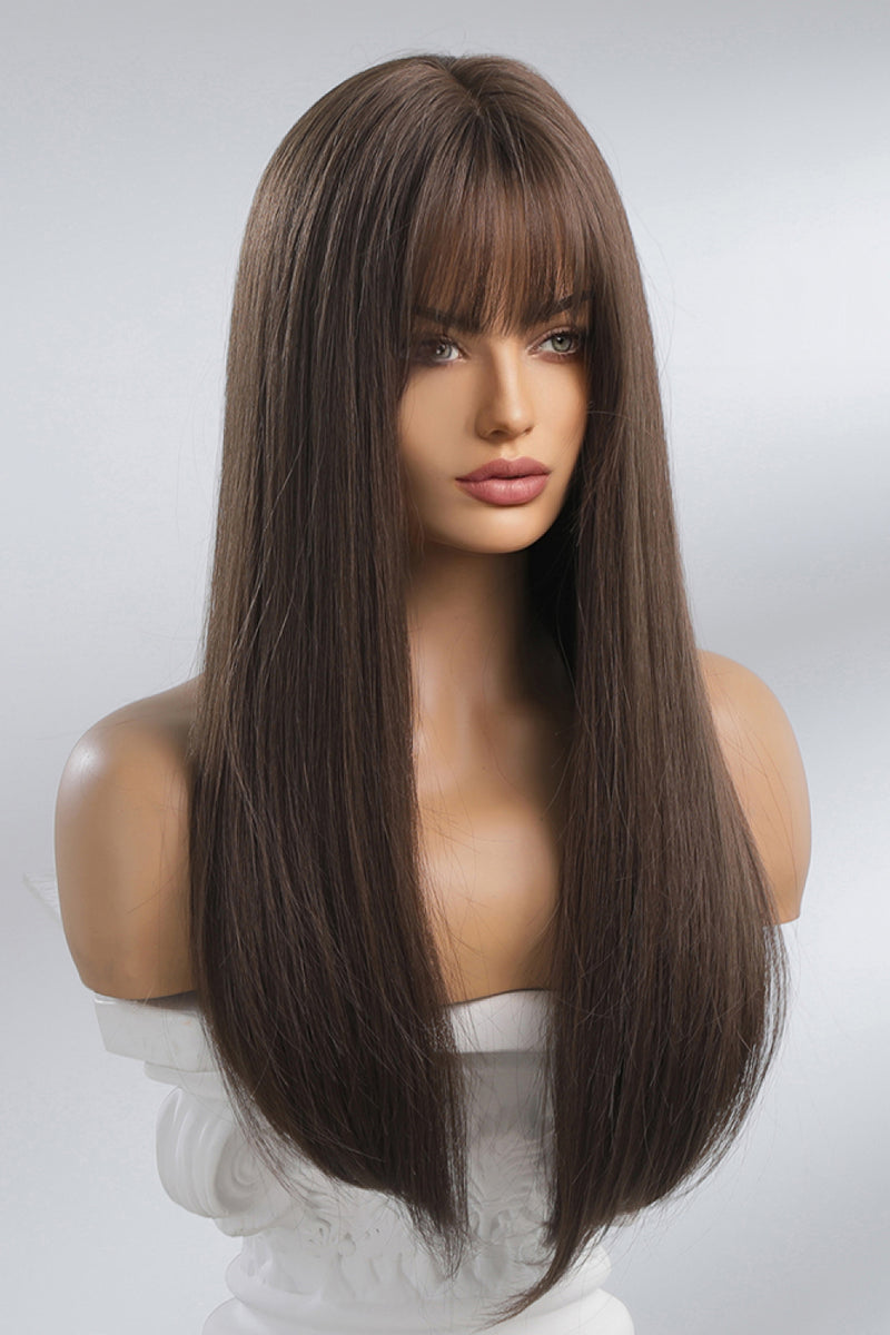 Full Machine Long Straight Synthetic Wigs 26'' - AnnieMae21