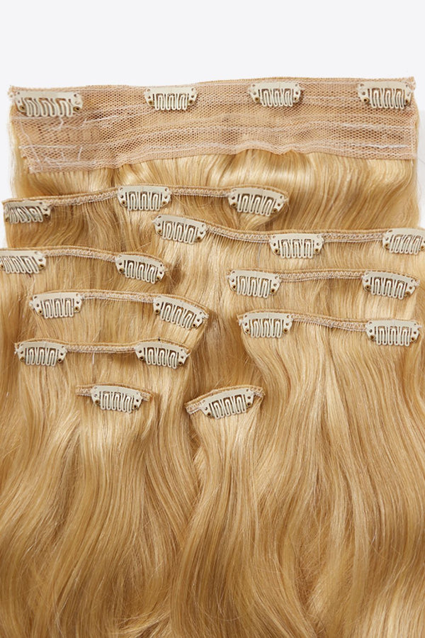 18" 200 #613 straight Clip-in Hair Extensions Human Hair - AnnieMae21