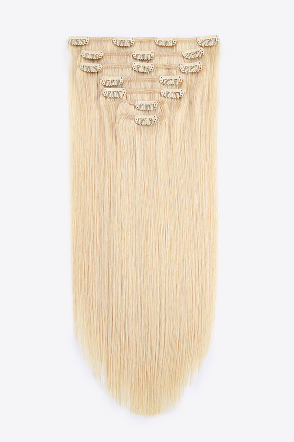 20" 120g Clip-in Hair Extensions Indian Human Hair in Blonde - AnnieMae21