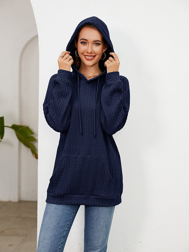 Raglan Sleeve Front Pocket Hoodie - AnnieMae21