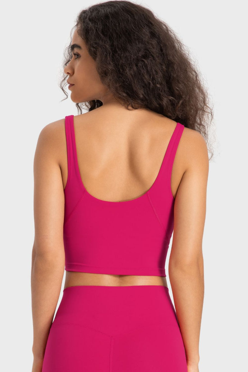 Deep V-Neck Crop Sports Bra - AnnieMae21