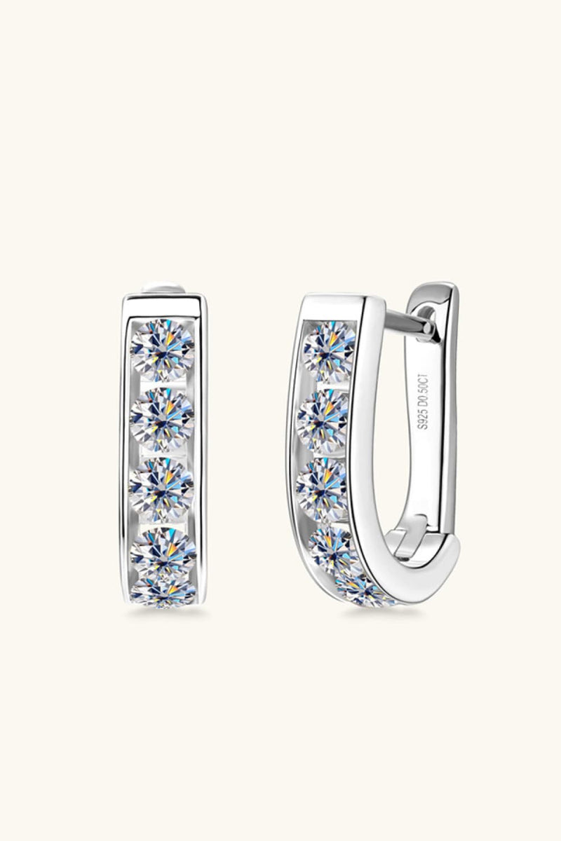 1 Carat Moissanite 925 Sterling Silver Earrings - AnnieMae21