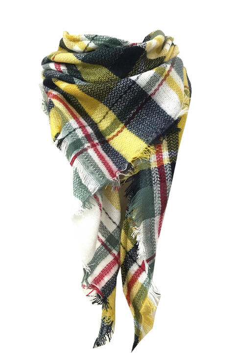 Faux Cashmere Plaid Scarf