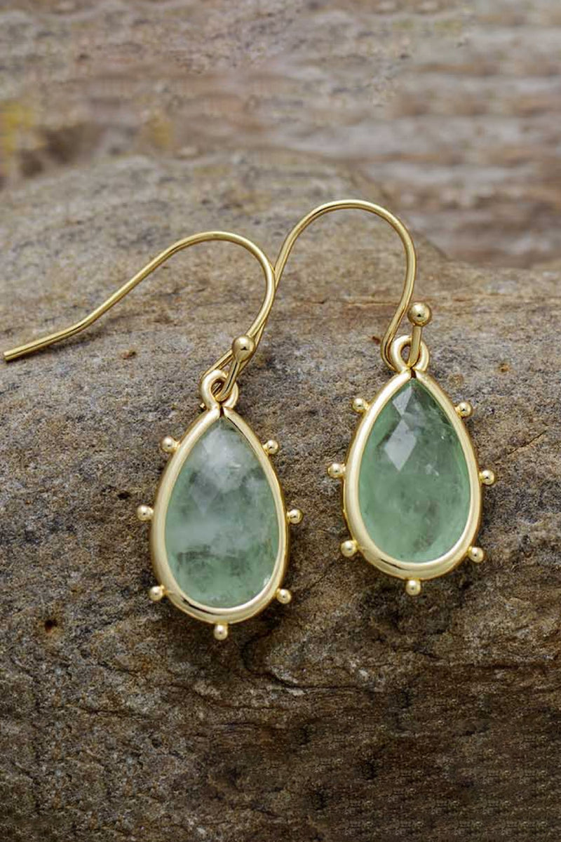 Natural Stone Teardrop Earrings - AnnieMae21