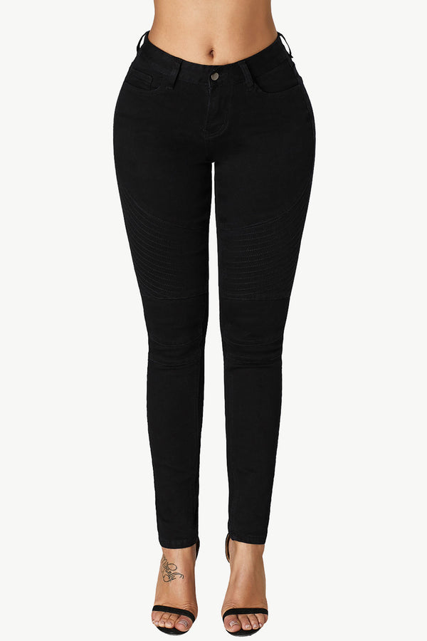 Mid-Rise Waist Skinny Pocketed Jeans - AnnieMae21