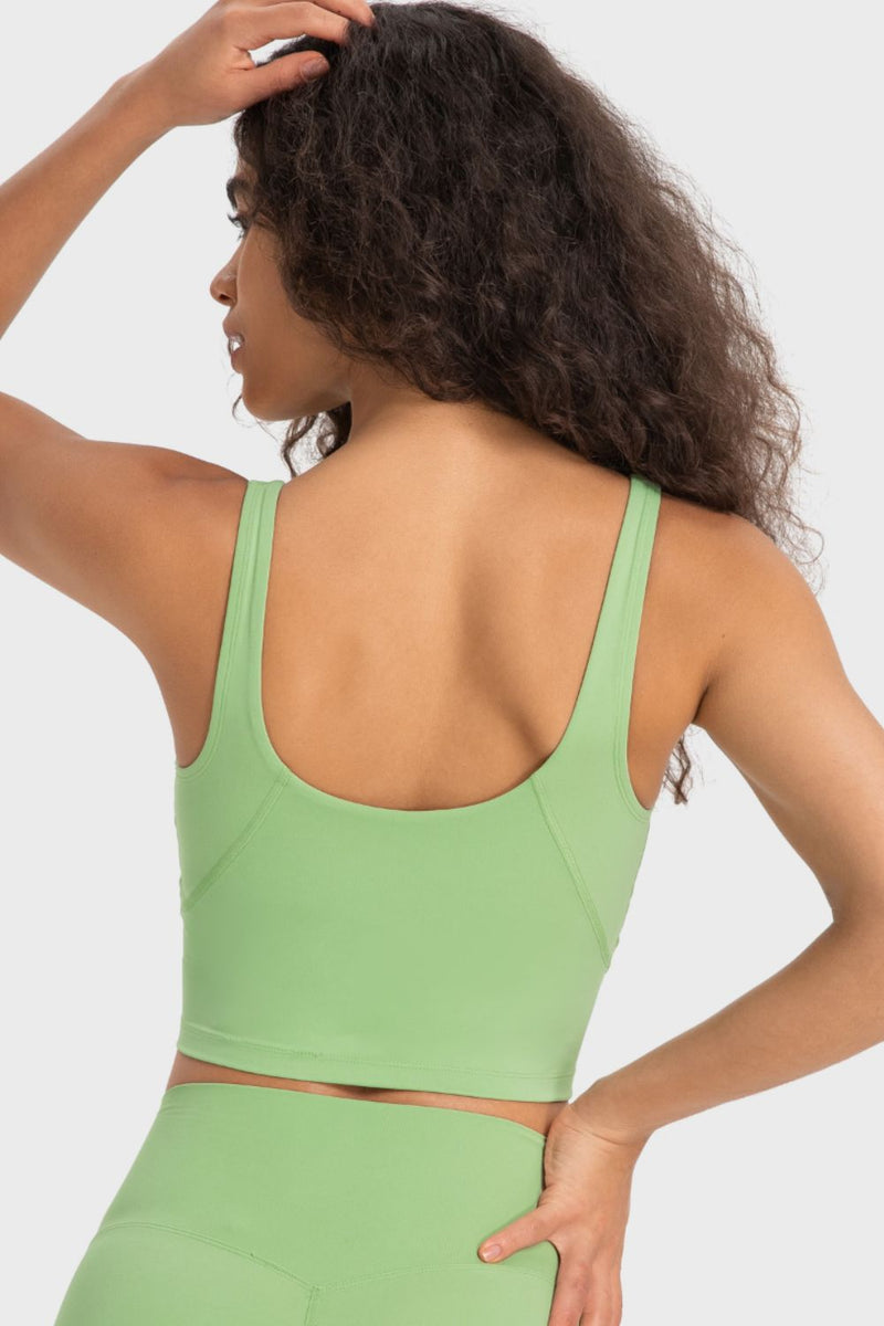 Deep V-Neck Crop Sports Bra - AnnieMae21