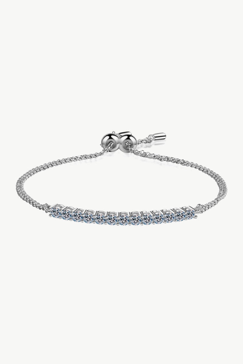 Moissanite Sterling Silver Bracelet - AnnieMae21