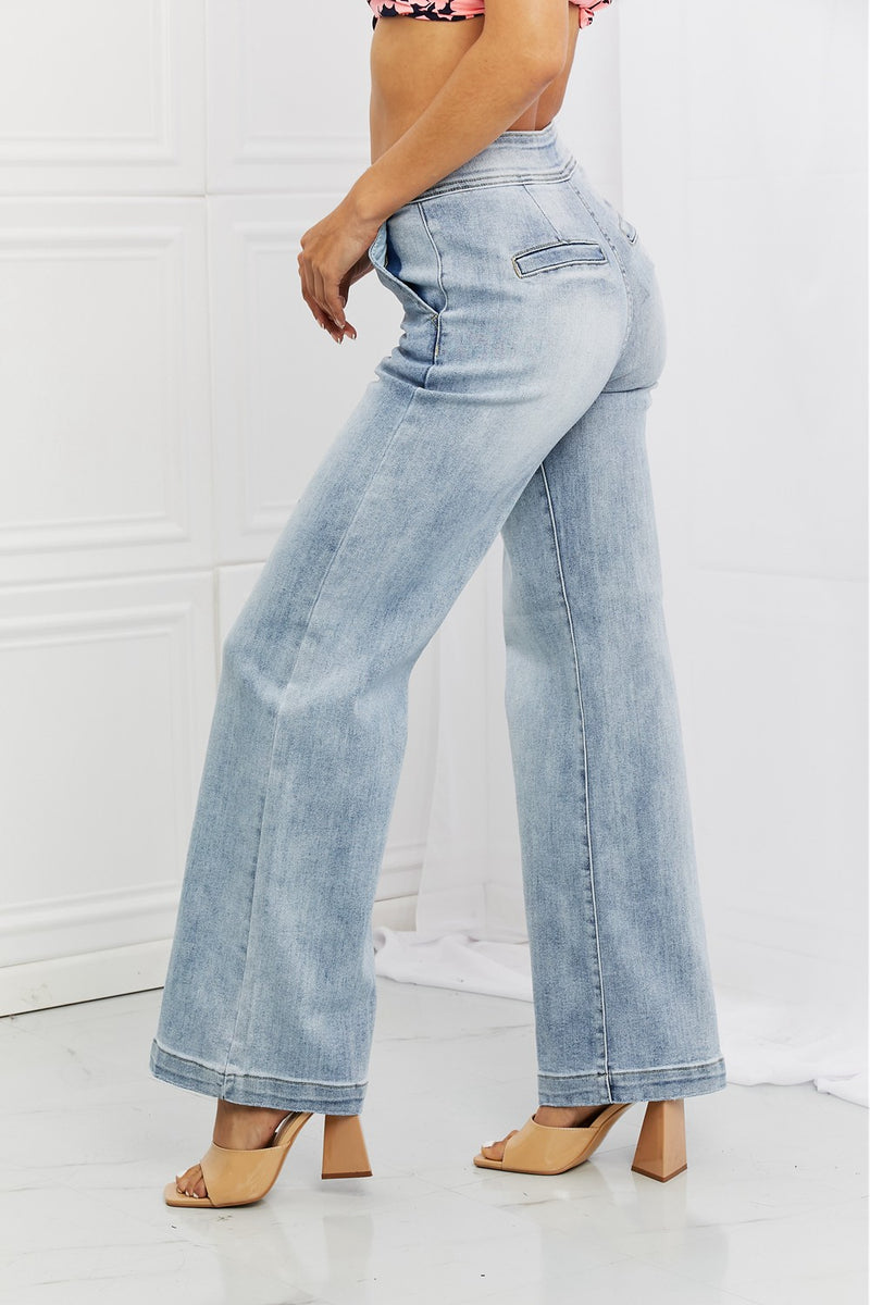 RISEN Full Size Luisa Wide Flare Jeans - AnnieMae21