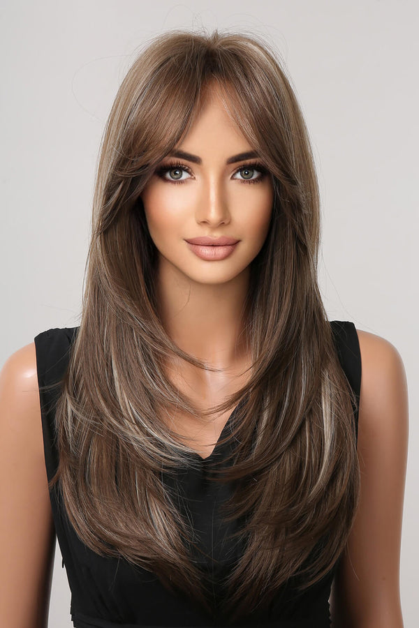 13*1" Full-Machine Wigs Synthetic Long Straight 22" - AnnieMae21