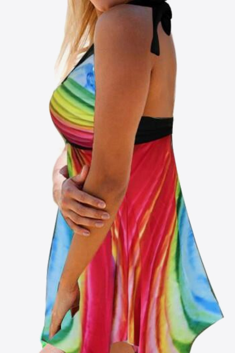 Multicolored Halter Neck Two-Piece Swimsuit - AnnieMae21