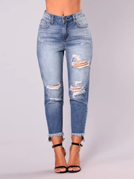 Ripped Cropped Jeans H7XHRQETKN - AnnieMae21