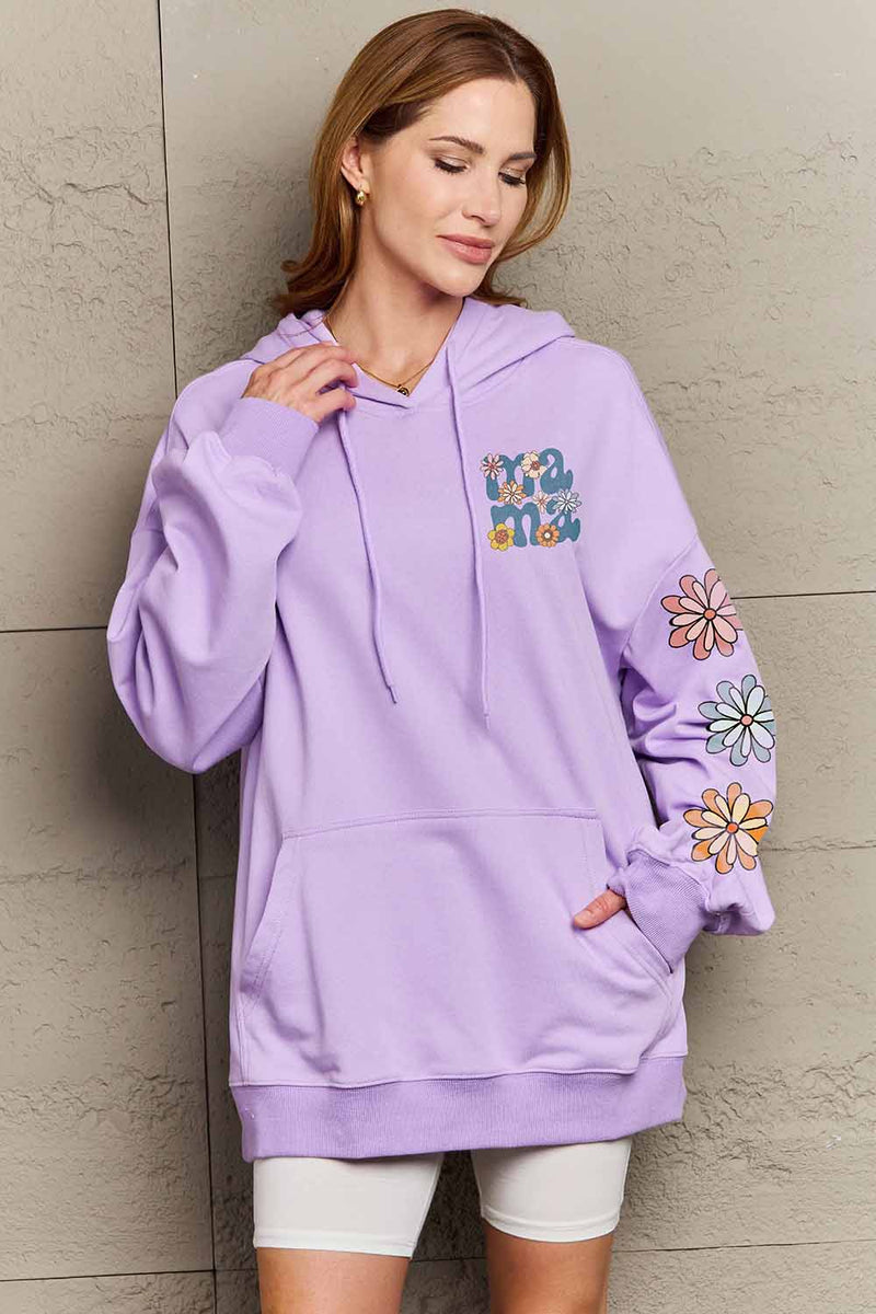 Simply Love Simply Love Full Size MAMA Graphic Dropped Shoulder Hoodie - AnnieMae21