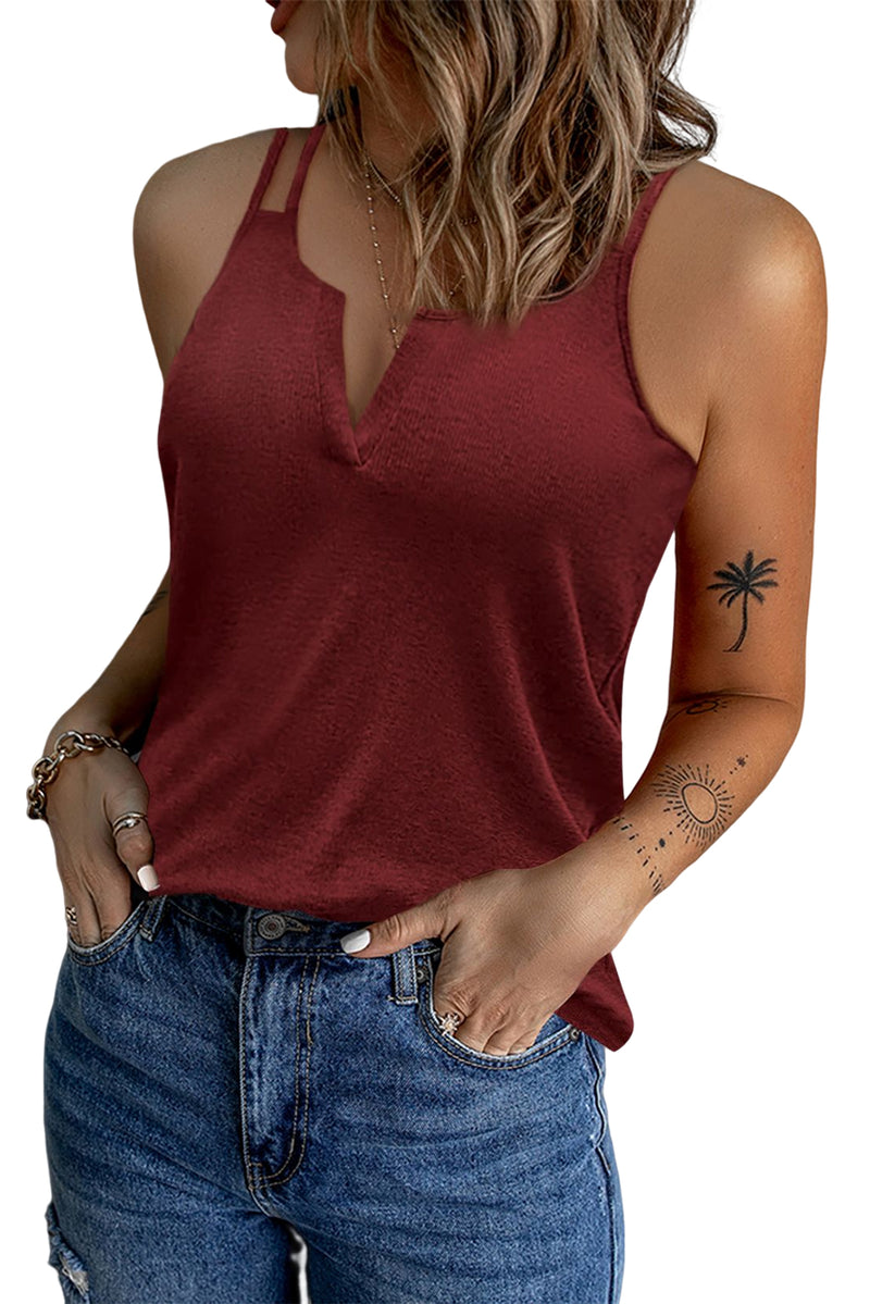 Double-Strap Notched Neck Tank - AnnieMae21